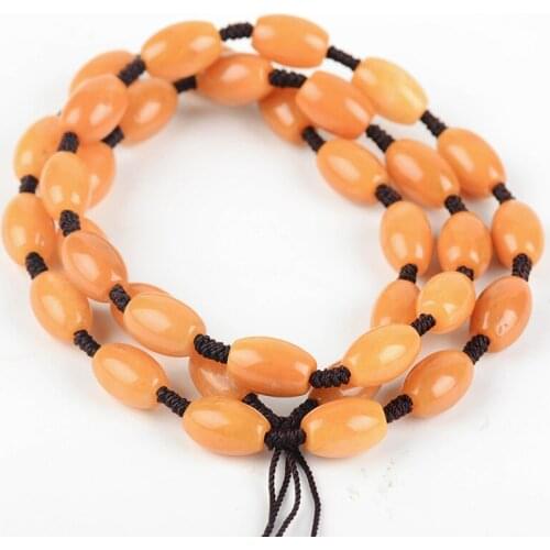 Natural yellow jade handmade pendant necklace rope genuine real jadeite jade rope chain jade jewelry indian jewelry