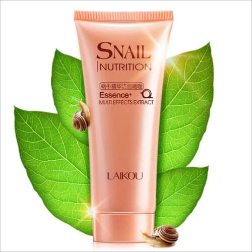 100g Snail Facial Cleanser Anti Aging Natural Organic Gel Daily Face Wash Exfoliating Gel Deep Pore Cleansing Skin Care