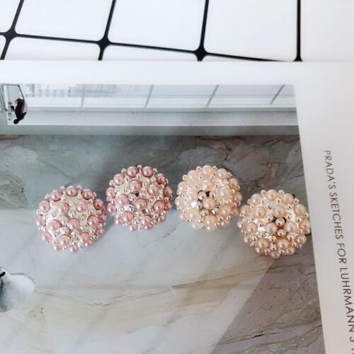 New Pretty Fashion Sweet Pearl Round Alloy Geometric Earring