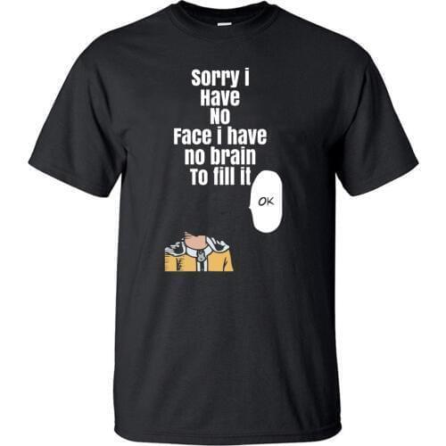 One Punch Man Saitama Hero Tshirt Men Funny OK T Shirt Summer Cotton Short Sleeve Black White Harajuku Print Workout T-Shirt Tee