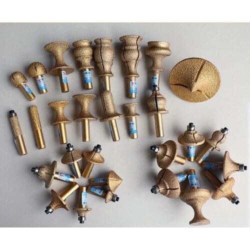 Brazing diamond bottom knife pebbles grinding quartz stone milling cutter engraving machine gong knife