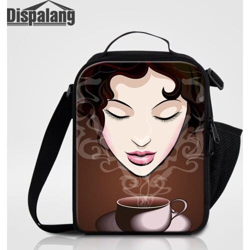 Personalized Customized Cartoon Lunch Bag For Student 600D Polyester Sublimaton Food Lunch Box For Women Cartoon Printing Cooler