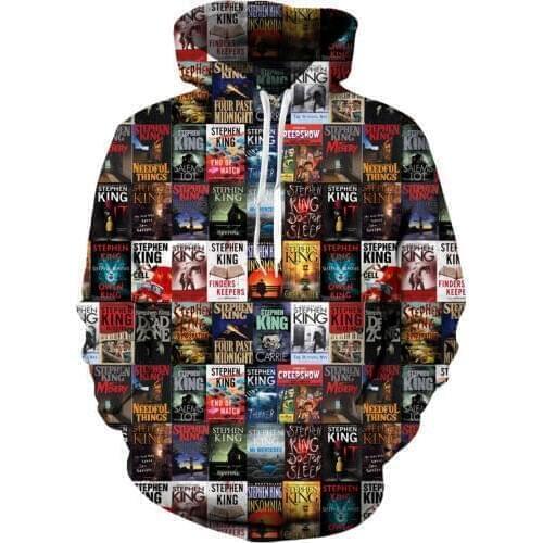 PLstar Cosmos Movies IT Stephen King 1990 Horror Movie Hoodie Casual Fashion hoodies Streetwear Cosplay Tracksuit Drop shipping