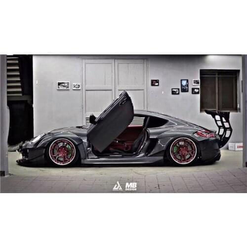 Suitable for Body Wide Surround 981 Carbon Fiber Front Side Skirt and Rear Lip Tail Wheel Eyebrow Modified by Porsche