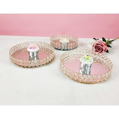 Cake Stand Crystal Storage Baskets Box Simplicity Style Home Organizer For Jewelry Necklace Dessert Plate Tray Decorative