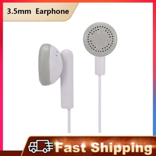 Portable 3.5mm Jack Earphone Durable Earbud Headphone Headset for MP3 MP4 PSP White