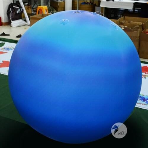 Space Exploration Advertising Inflatable Seal PVC Uranus LED Balloon