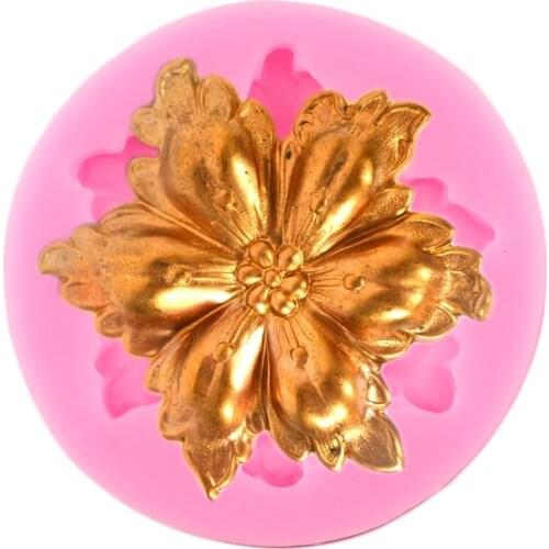 Baroque Relief Flower Silicone Mold DIY Party Chocolate Fondant Molds Cupcake Topper Decorating Tools Candy Clay Resin Moulds