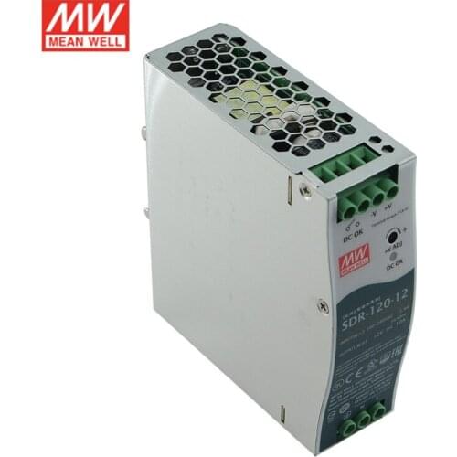 SDR-120-12 MEAN WELL 120W 12V Slim DIN Rail Switching Power Supply 110V/220V AC to 12VDC 10A Industrial Din rail Transformer