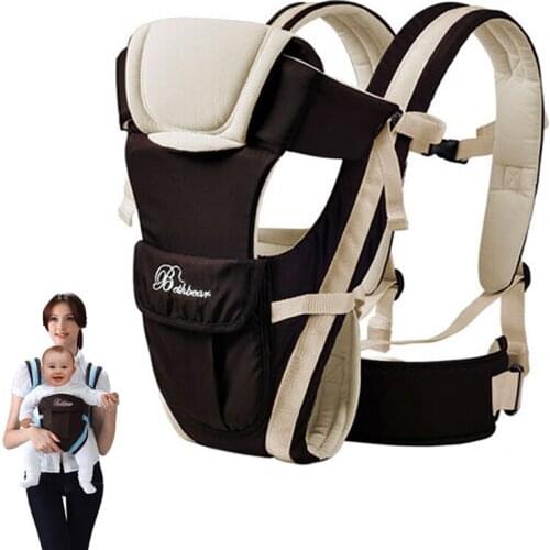 Baby Sling 0-30 Months Breathable Front Facing Baby Carrier 4 in 1 Infant Comfortable Backpack Pouch Wrap Baby Kangaroo Kid Belt