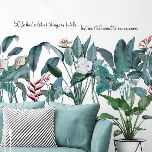 Creative Plant Wall Stickers Home Decorations Self Adhesive Stickers Living Room Bedroom Wall Decoration Background Wall Decor