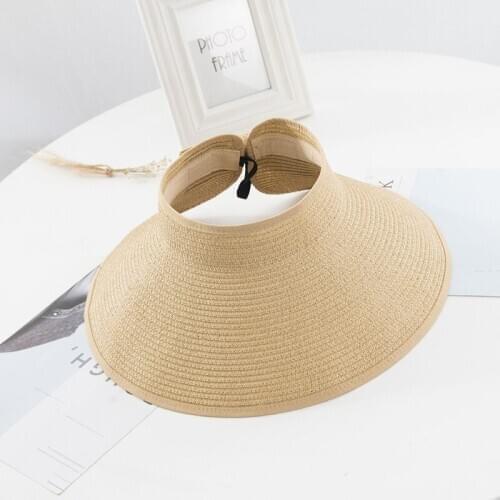 2020 New Women Sun Hats Fashion Ladies Summer Foldable Straw Sun Visor Hats Women Beach Daily Holiday Hat