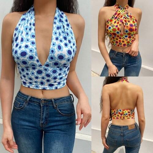 Women Fashion Halter Vest Sexy Girls Striped Knitted Vest Slim Fit Streetwear Tops