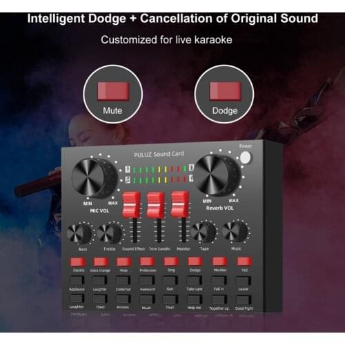 Bluetooth-compatible Sound Card Microphone Webcast Personal Entertainment Streamer Live Broadcast Karaoke for PC Phone Computer
