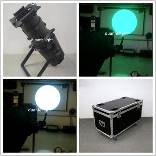 With flycase 4pcs Professional Stage DMX512 200W RGBW COB LED Profile SpotLight