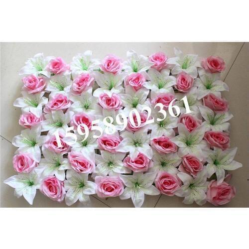 SPR EMS Free Shipping 10pcs/lot penoyflower wall Artificial silk rose flower decorations wedding backdrop decoration road lead