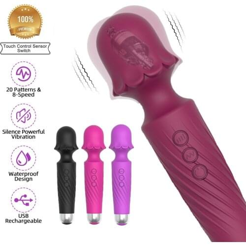 2020 Powerful AV Vibrator Huge Dildos for Women Oral Blowjob Magic Wand Vibrator Clitoris Stimulator Adult Sex Toys For Women