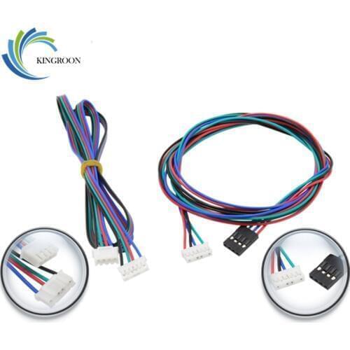 5pcs XH2.54 1 Meter Dupont Cable 4 pin Stepper Motor Wire Part Female to Female Black White Terminal Line 3D Printers Parts