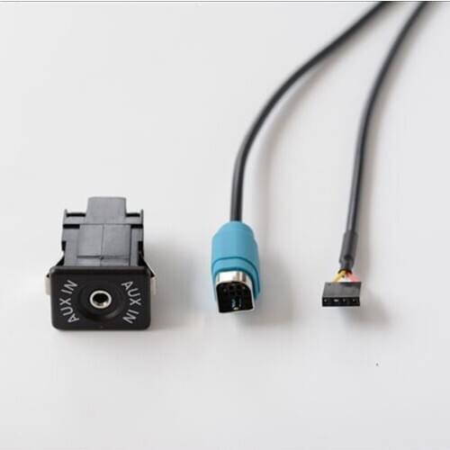 Car Stereo Extend AUX Set KCE-237B Aux Cable Adapter 13Pin Port for Alpine CDE101E 102E CD