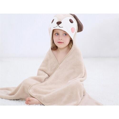 Baby Blanket Cartoon Animal Children Bathrobe Kids Hooded Toddler Boy/Girl Bath Towel Infant Bedding Newborn Baby Swaddle Wrap