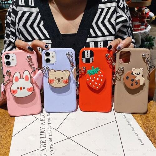 Chic Cartoon Holder TPU Soft Phone Case for OPPO A91 A92 A93 A72 A52 A31 A32 A53 A73 A5 A9 2020 A3S AX7 A83 A73 A12 K1 A1K K7X