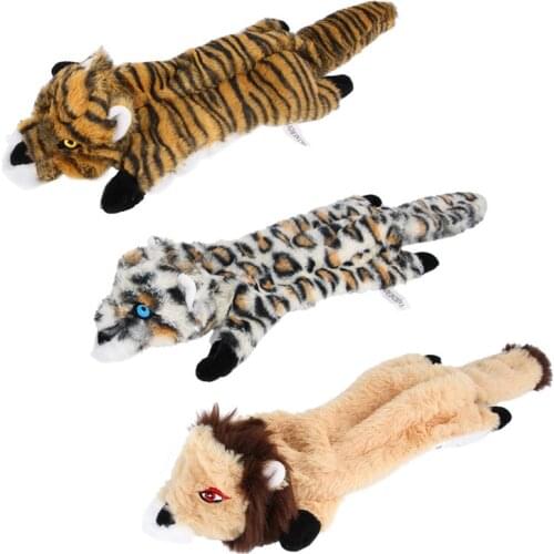 Pet Dog Toy Squeak Toys Puppy Chew Squeaky Plush Sound Cute Lion Tiger Leopard Stuffed Dog Squeaking Toy For Small Dogs Toy