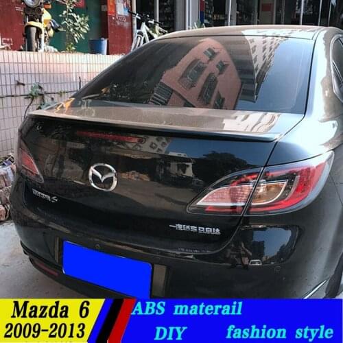 Use for mazda 6 spoiler 2009-2013 mazda 6 spoiler High Quality ABS Material Car Rear Wing Primer Color for mazda 6 2006-2013
