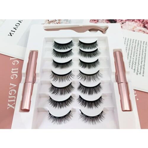 Magnetic Eyelashes 3D Magnetic Lashes Natural False Eyelashes Magnet Lashes Handmade Long Lasting Eyelash Extension Makeup Tools
