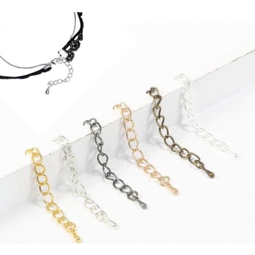 10pcs Iron chain clasp 5.5CM connector chain extended extension tail chain for DIY Jewelry making accessories supplies