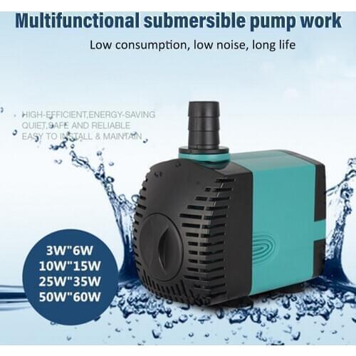 Multifunctional Water Pump Low Noise Electric Submersible Average Speed Fountain Energy Saving for Aquarium Garden Pond