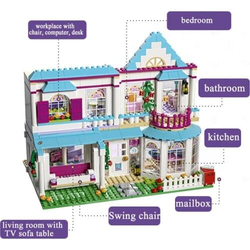 Good Friends Series The Stephanie\s House Set Building Blocks Creative Assembling God Friends Educational Gifts Toys Girl