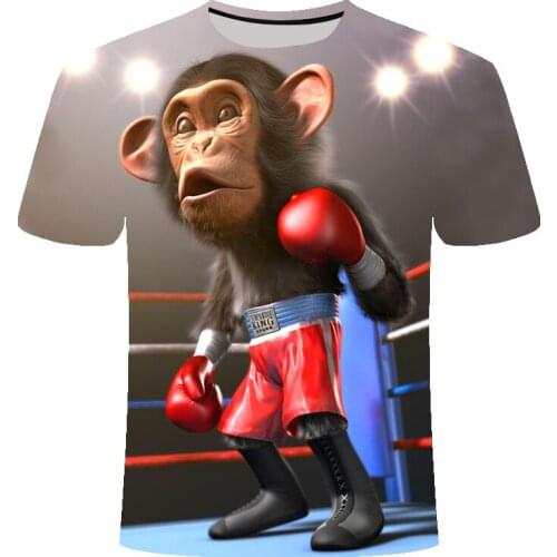 2021summer New Men Animal T Shirt Orangutan/Monkey 3D Print tshirt Men Funny Tees Tops Short Sleeve 3D Print fashion Mens tops