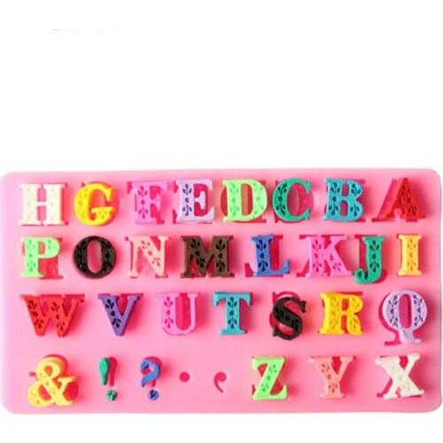 New Arrival Delicate Lace Letters Alphabet Silicone Biscuit Cake Molds Fondant Cookie Mousse Chocolate Mold DIY Cake Decoration