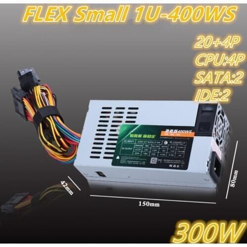 New PSU For Fenge Intel AMD FLEX NAS Small 1U Rated 300W Peak 400W Power Supply1U-400WS