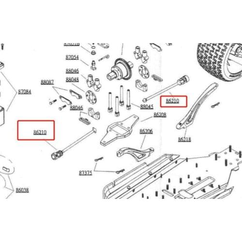 Original OFNA/HOBAO RACING 86210 119mm Cross Universal Joint For HYPER 1/8 ST PRO TUGGY