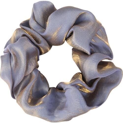 Women Reflect Light Shinny Hair Bands Satin Solid Color Silk Hair Ties Scrunchie Ponytail Holder Hair Accessories Headband