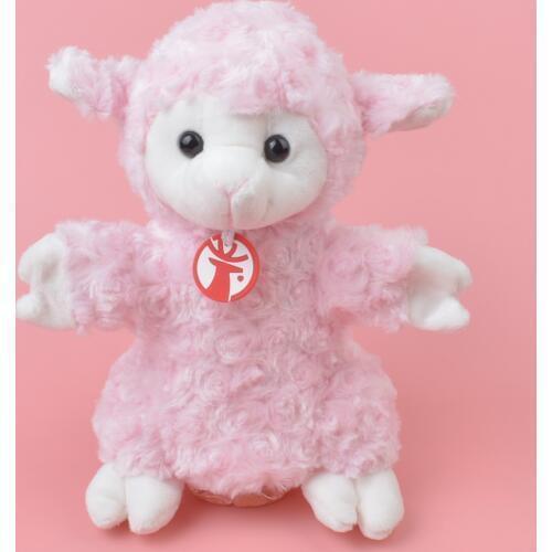 Pink sheep Animal Hand Puppet goat Dolls Plush Hand Doll early education Learning Baby Toys Marionetes Fantoche