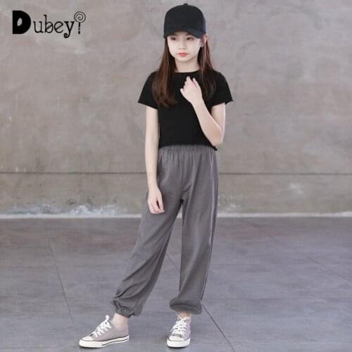 Teen Girls Bloomers Teenage Girls Loose Pants Korean Gray Fashion Casual Baggy Pants Big Girls Clothes Size 14/16 Pants