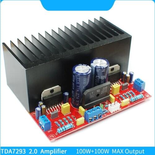 TDA7293 Audio Power Amplifier Board 2.0 Channels 2X100W High Power Output Amplifiers HIFI Digital Two Channel Amp DIY Audio