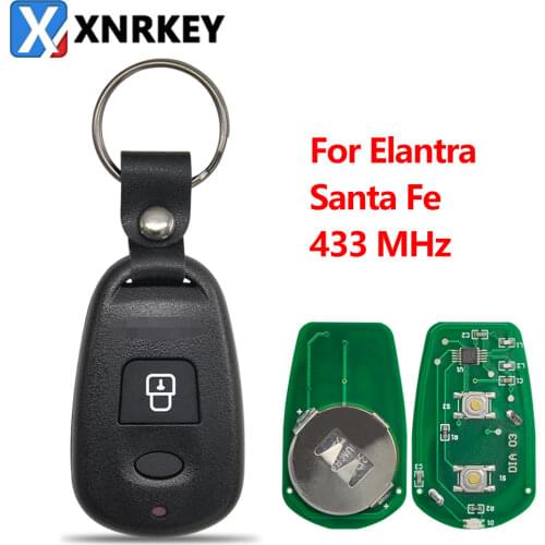 Replacement 2 Buttons Remote Key Control 433MHZ for Hyundai Old Elantra Santa Fe