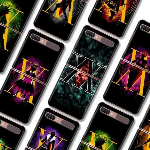 Protective guscio Case For Samsung Galaxy Z Flip 3 5G Folding Shell Black Hard Cover Bumper Hunter X hunter