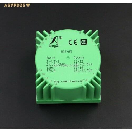 25VA Green Square 25W Sealed toroidal transformers M25-05 Output voltage AC dual 18V(2*18V)