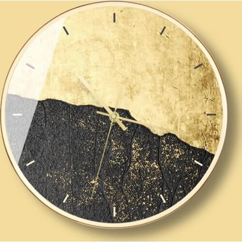 12 Inch Gold Wall Clock Modern Minimalist Round Clock Metal Wall Clock Mute Quartz Clock Home Decorate For Living Room