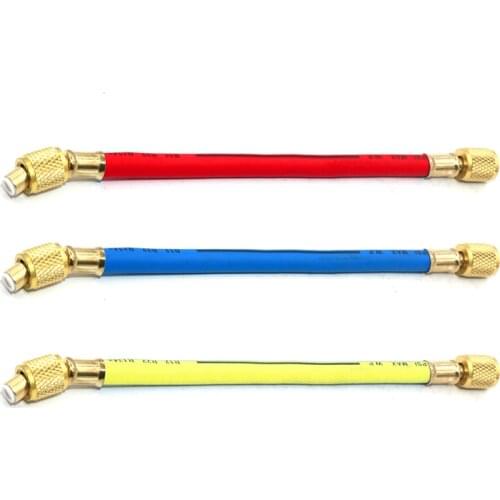 1/4 SAE refrigerant charging hose Fluoride tube three color short tube Car AC Airconditioning tube