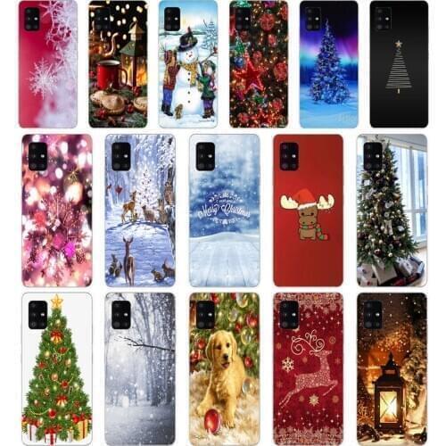 114AA The Christmas tree Soft Silicone Tpu Cover phone Case for Samsung Galaxy A31 A41 A51 A71 A40 2019 Case