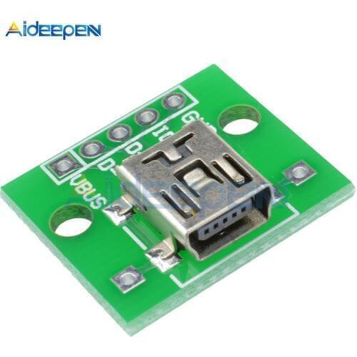 2Pcs/lot Mini USB to 2.54mm Converter Adapter PCB Board For DIY Power Supply And Signal Transmission Phone Test