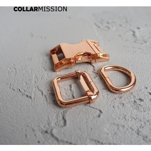 20sets/lot (metal buckle+adjust buckle+D ring/set) DIY dog collar 20mm webbing accessory high quality plated buckle 4 kinds