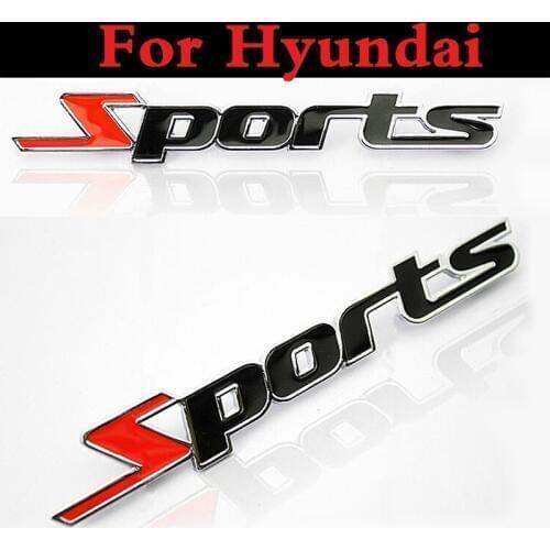 2019 Sports 3d Car Stickers Metal Emblems Badge Decal Auto Decor For Hyundai Coupe Dynasty Elantra Equus Genesis Coupe Veloster
