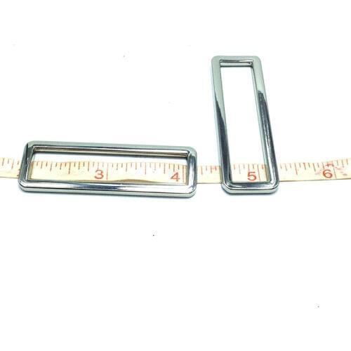 4PCS Metal Slides 50mm Triglides Buckles Roller Pin Webbing Belt Purse Hook