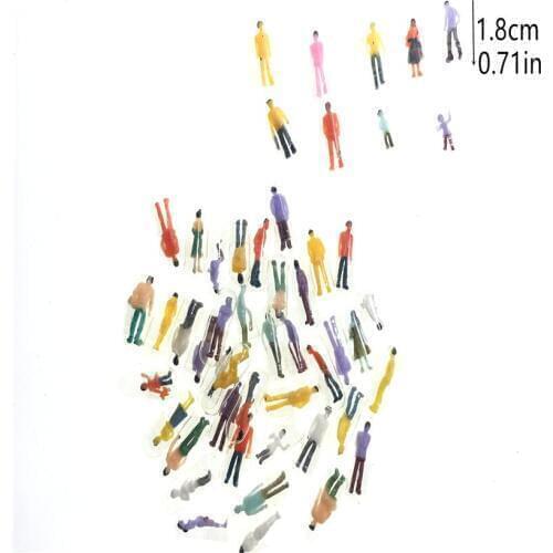 50pcs/lot 1:100 architecture model scale figure for train model toy miniature building layout